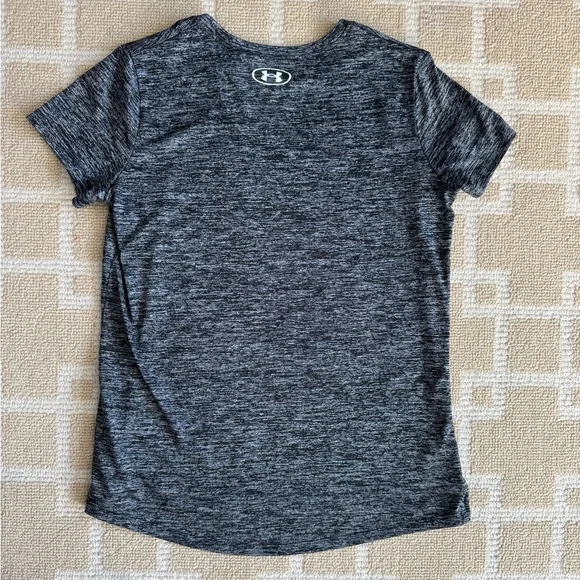 Under Armour Kids Logo Graphic T Shirt Gray Youth Large YLG Loose Fit - Picture 4 of 5